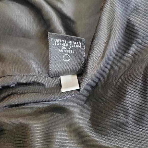 Vintage Express Black Leather Suede Coat with silver stud detailing size 9/10 - Picture 11 of 12